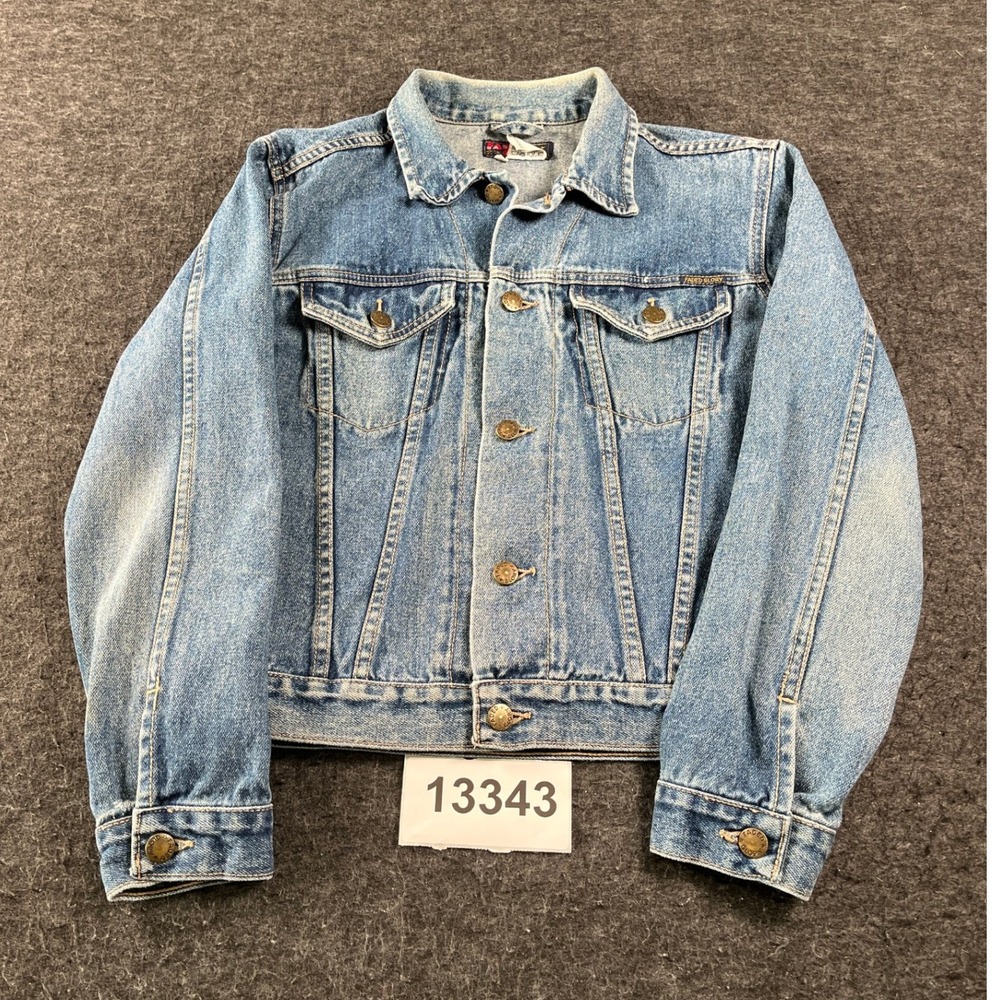 Faded Glory Denim Jacket Womens S Blue Excellent Vintage 100% Cotton Trucker